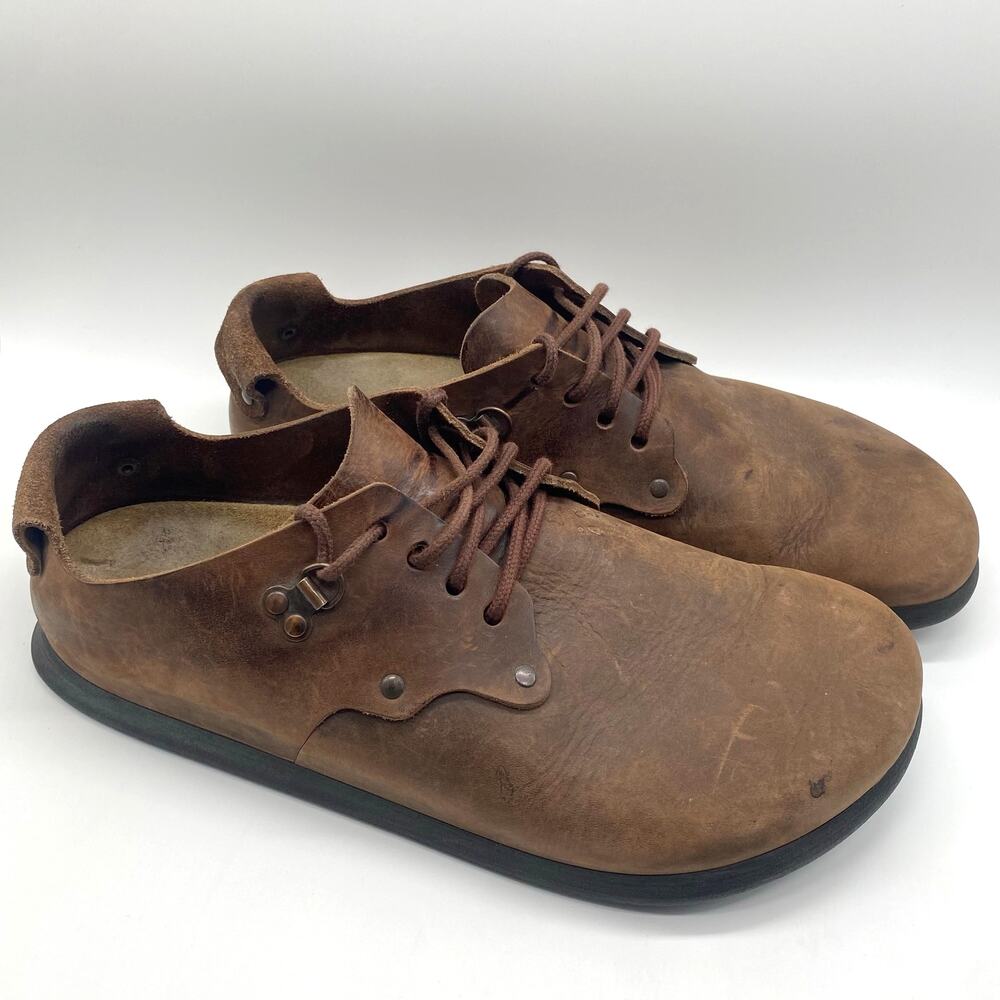 Birkenstock Alabama Brown Cowhide Leather Low Top Oxford Lace-Up Shoes Men's 45